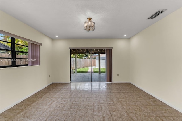9130 SW 101st Ave, Miami, FL 33176 - empty room featuring baseboards, visible vents, and recessed lighting