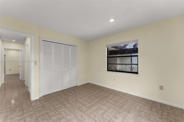 9130 SW 101st Ave, Miami, FL 33176 - unfurnished bedroom featuring baseboards, recessed lighting, and a closet