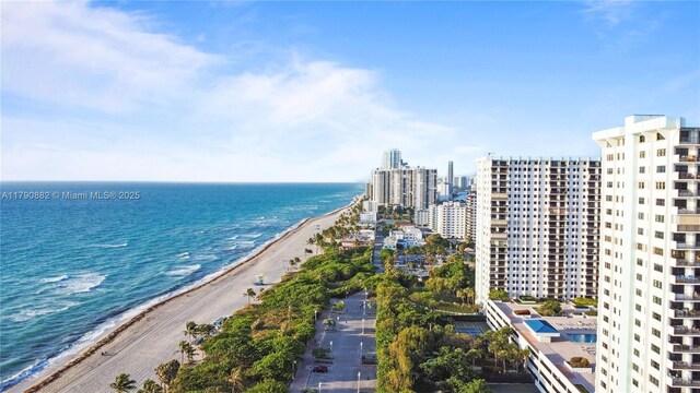 901 S Surf Rd Unit 603, Hollywood, FL 33019 - birds eye view of property featuring a water view, a view of the beach, and a view of city