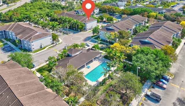 bird's eye view featuring a residential view