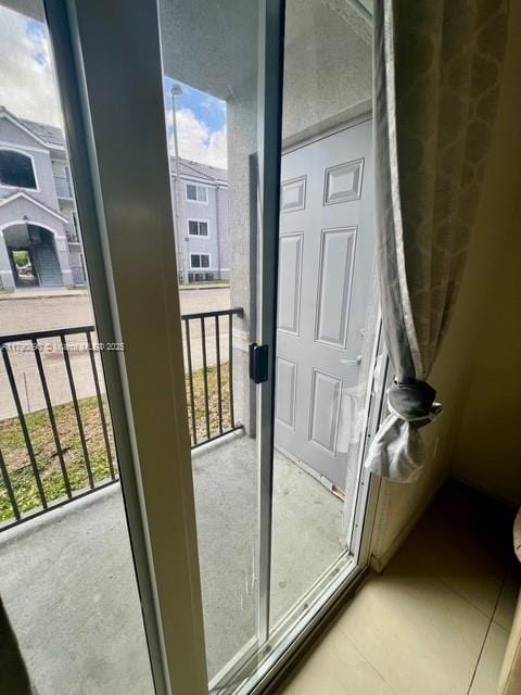 view of doorway to outside