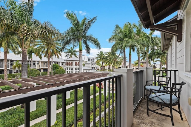 balcony featuring a residential view