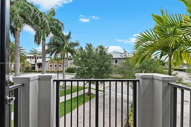 balcony featuring a residential view