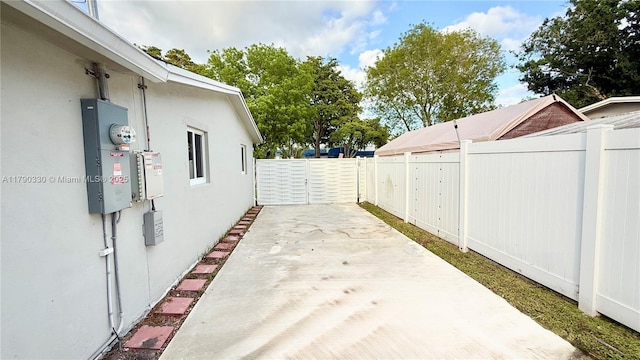 view of patio with a fenced backyard