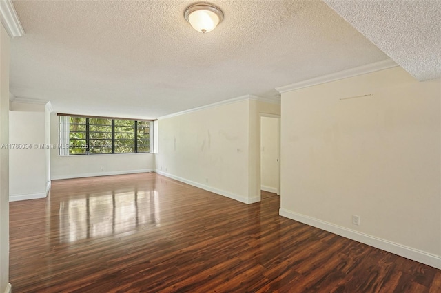 3100 NW 42nd Ave Unit D202, Coconut Creek, FL 33066 - unfurnished room featuring a textured ceiling, crown molding, and wood finished floors