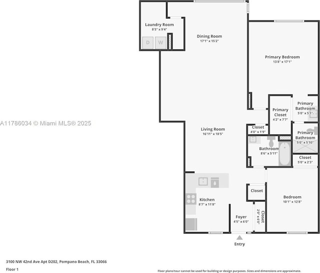 3100 NW 42nd Ave Unit D202, Coconut Creek, FL 33066 - view of home floor plan