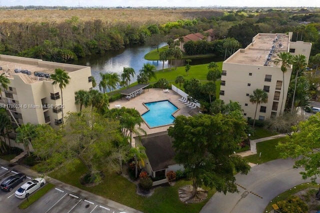 3100 NW 42nd Ave Unit D202, Coconut Creek, FL 33066 - bird's eye view with a water view