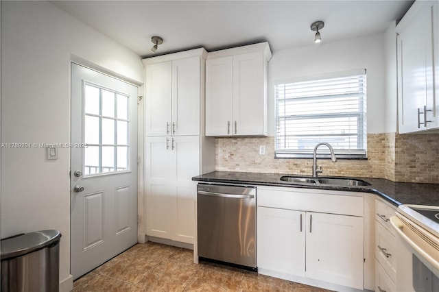 7850 Byron Ave Unit 207, Miami Beach, FL 33141 - kitchen featuring dishwasher, a sink, healthy amount of natural light, and backsplash