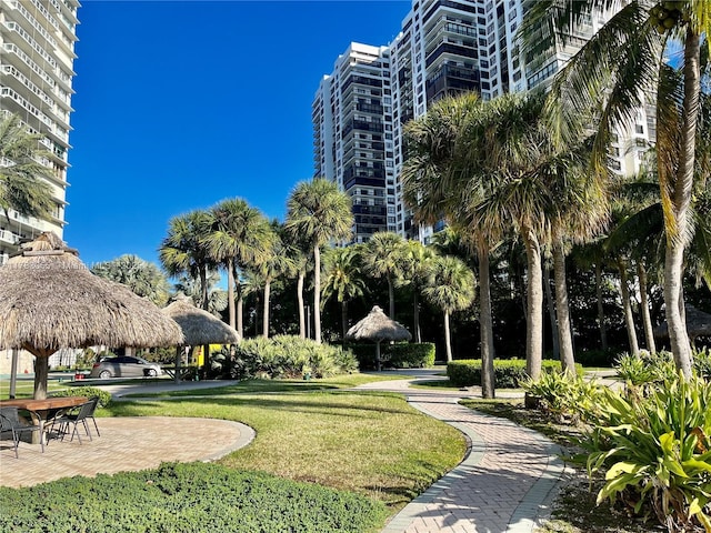 2451 Brickell Ave Unit 4P, Miami, FL 33129 - view of community with a gazebo and a lawn