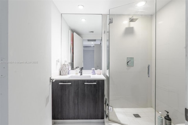 45 SW 9th St Unit 1205, Miami, FL 33130 - bathroom with a shower stall and vanity