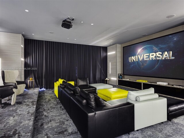45 SW 9th St Unit 1205, Miami, FL 33130 - home theater with recessed lighting