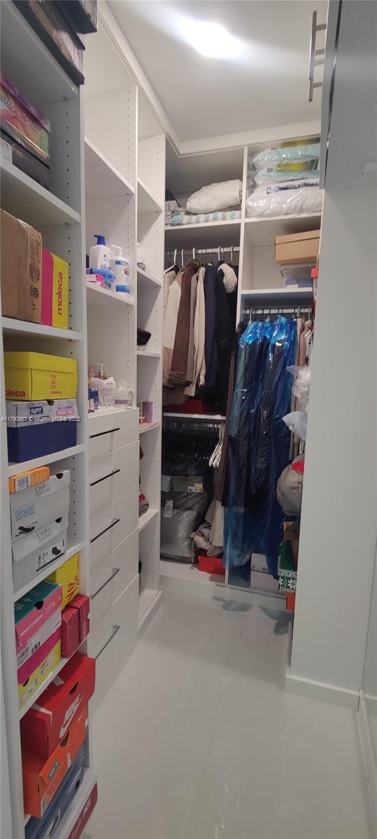 view of walk in closet