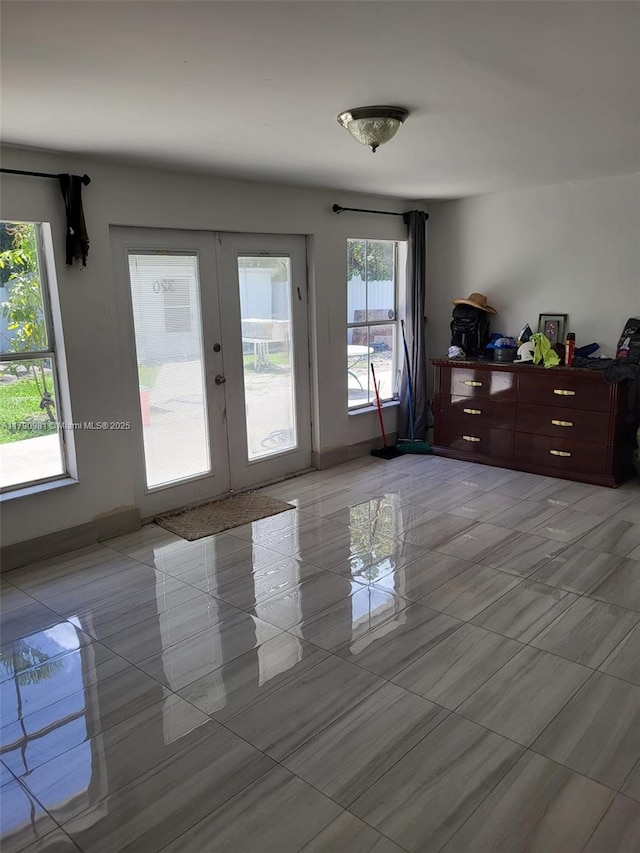 interior space with french doors