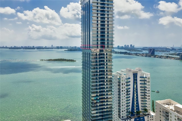 view of water feature featuring a view of city