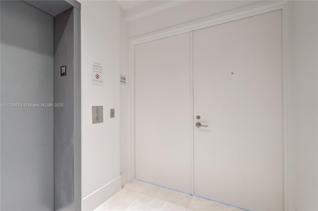 interior space featuring elevator