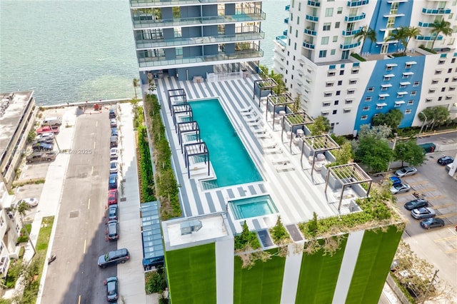 birds eye view of property