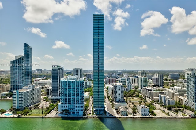 view of city featuring a water view
