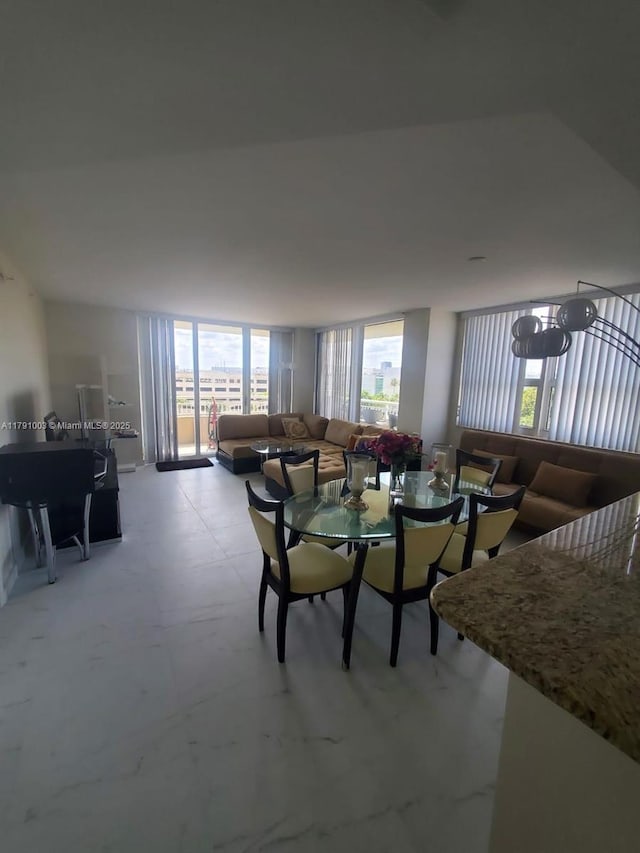 dining area featuring a healthy amount of sunlight