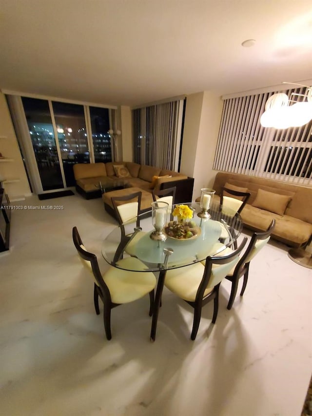 view of dining space