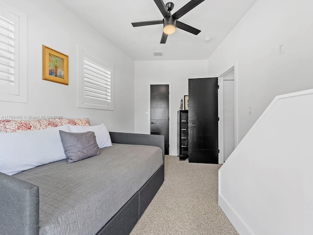 3025 SW 13th St, Miami, FL 33145 - bedroom with carpet and a ceiling fan