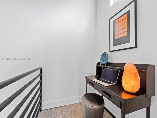 3025 SW 13th St, Miami, FL 33145 - carpeted home office with baseboards