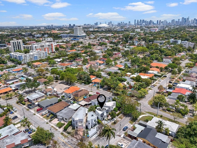 3025 SW 13th St, Miami, FL 33145 - aerial view of property and surrounding area with city skyline