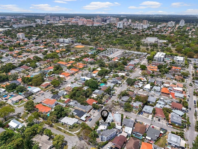 3025 SW 13th St, Miami, FL 33145 - aerial view of property and surrounding area with nearby urban area