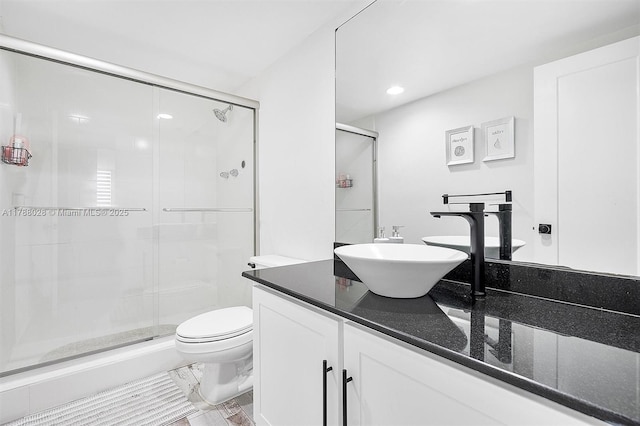 19390 Collins Ave Unit 1501, Sunny Isles Beach, FL 33160 - full bath with vanity, a stall shower, and recessed lighting