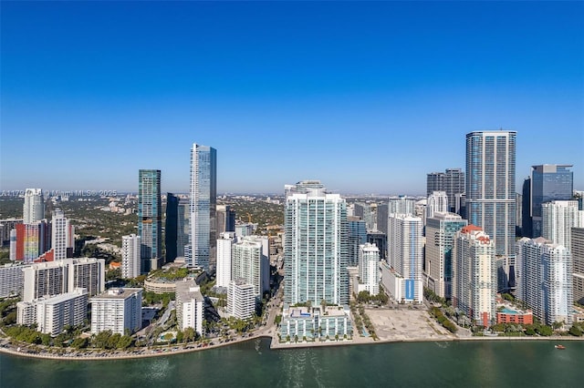 property's view of city with a water view