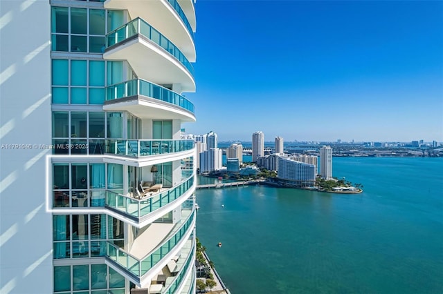 water view featuring a city view