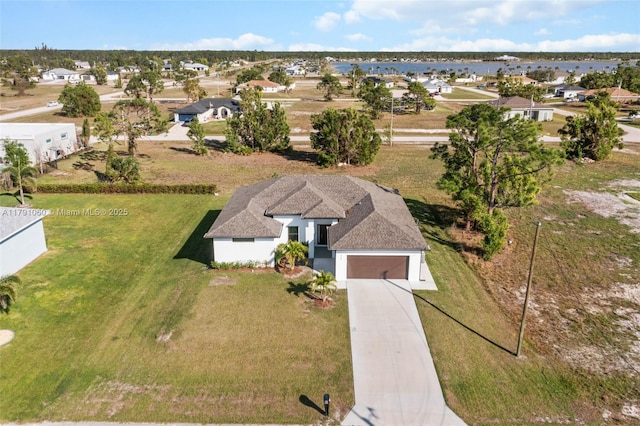 drone / aerial view with a residential view