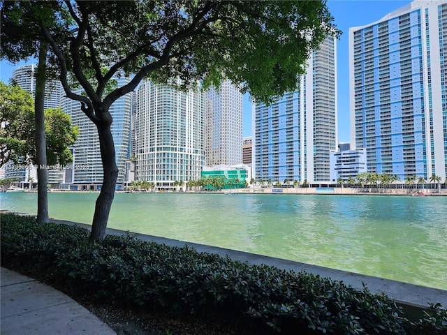 water view with a view of city