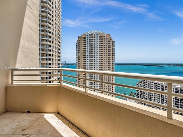 888 Brickell Key Dr Unit 2709, Miami, FL 33131 - balcony featuring a beach view and a water view