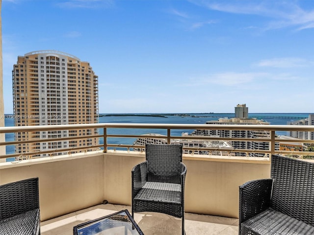 888 Brickell Key Dr Unit 2709, Miami, FL 33131 - balcony featuring a water view