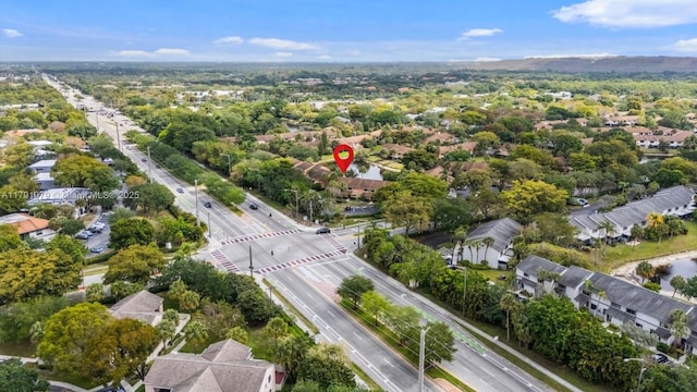 bird's eye view with a residential view