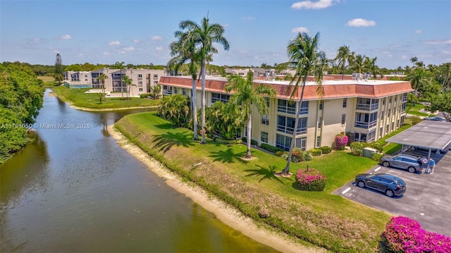 view of property with a water view