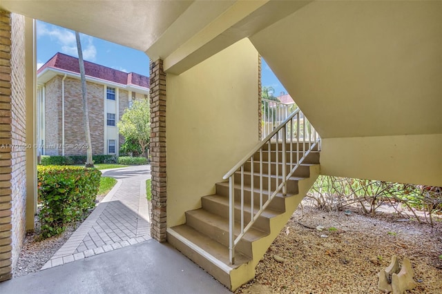 view of stairway