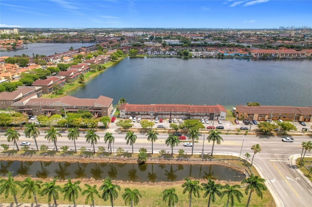 aerial overview of property's location featuring a large body of water