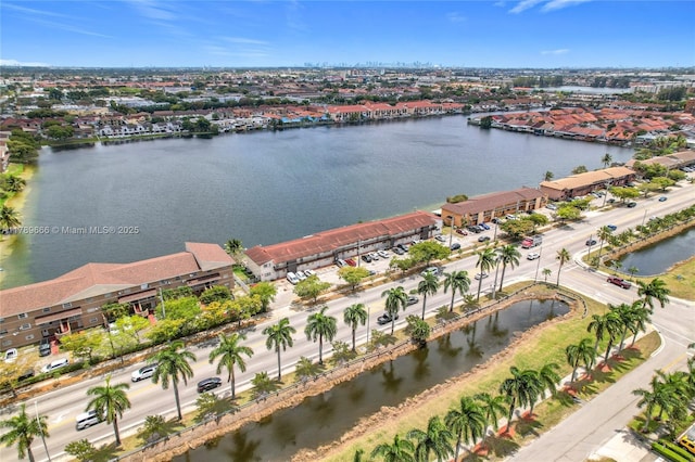 drone / aerial view of a nearby body of water