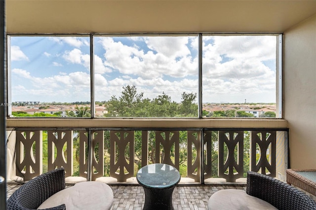 view of sunroom