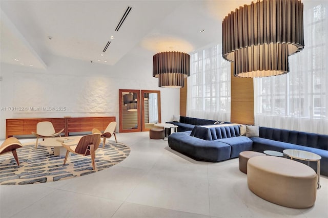 community lobby with visible vents