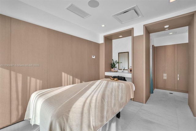700 NE 26th Ter Unit Th-403, Miami, FL 33137 - bedroom featuring attic access