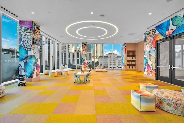 700 NE 26th Ter Unit Th-403, Miami, FL 33137 - community lobby with floor to ceiling windows and recessed lighting