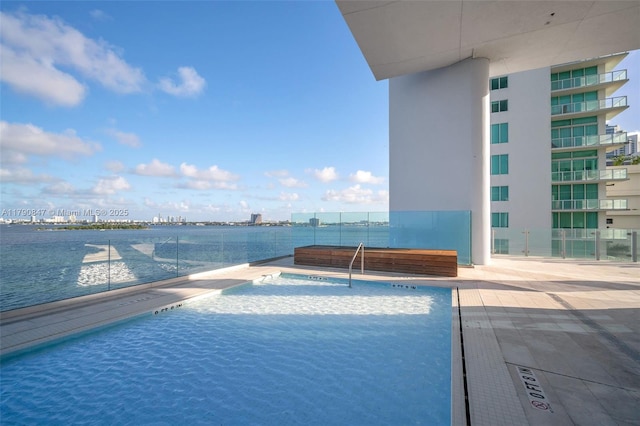 700 NE 26th Ter Unit Th-403, Miami, FL 33137 - view of swimming pool with a water view