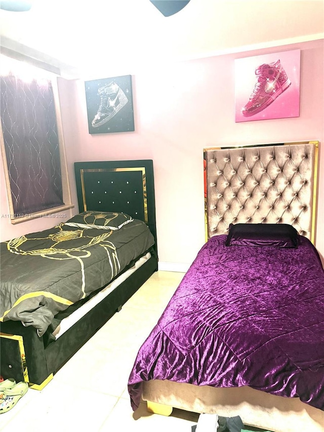 view of tiled bedroom