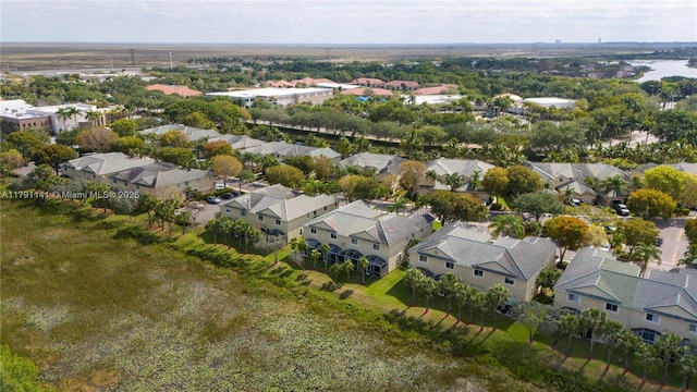 aerial view with a residential view