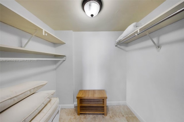 view of walk in closet