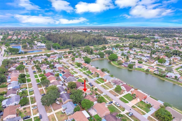 18982 Cloud Lake Cir, Boca Raton, FL 33496 - drone / aerial view with a water view and a residential view