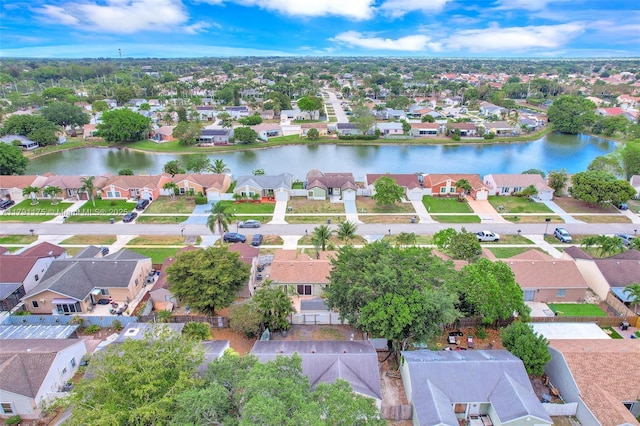 18982 Cloud Lake Cir, Boca Raton, FL 33496 - drone / aerial view featuring a residential view and a water view