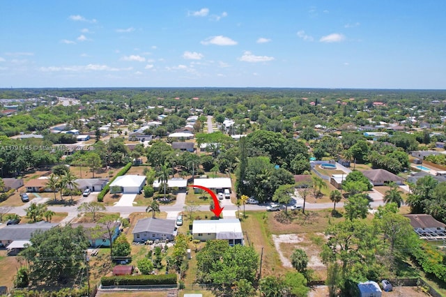 aerial view with a residential view